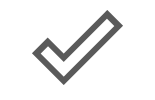 Checkmark icon in gray
