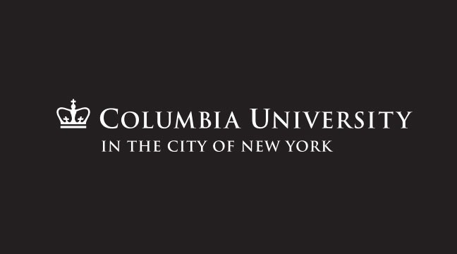 Columbia University Trademark in White on Black