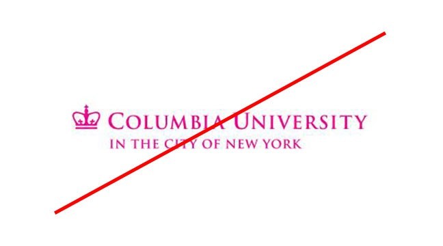 Columbia University Trademark in Unapproved Color