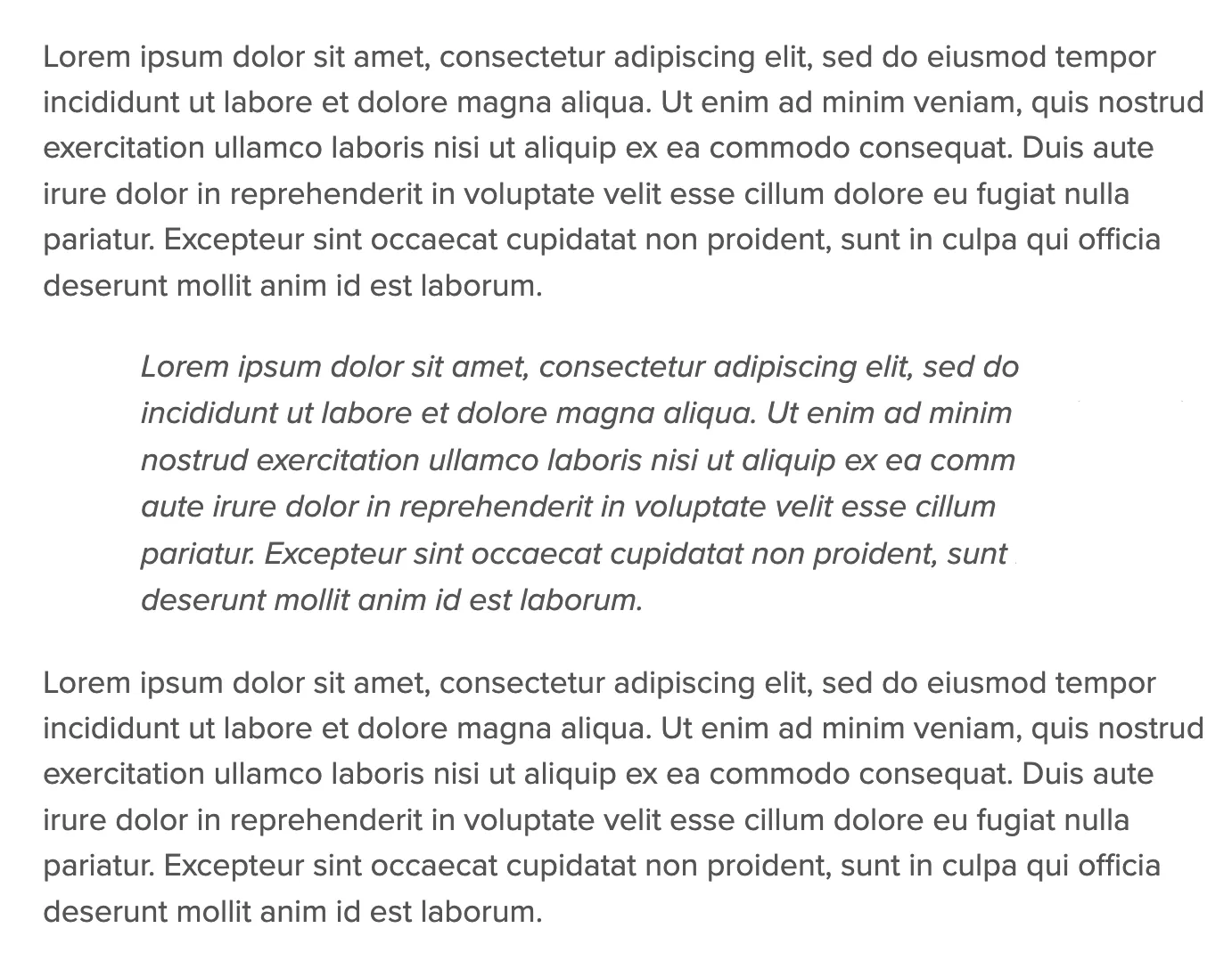 Example Block quote text 