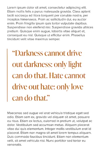 Example of pull quote text 