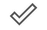 Checkmark icon in gray